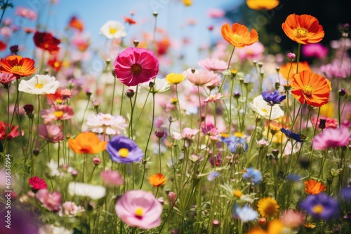 Vibrant Summer Blossoms Create A Colorful Meadow © Anastasiia