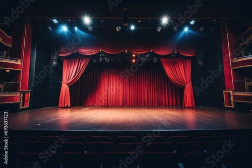 Empty Stage Of Theater Before Performance