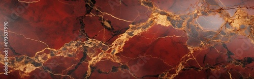 Red marble texture with gold veins © BrandwayArt