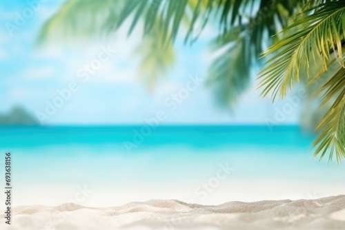 Blurred Tropical Beach Background Perfect For Summer Vacation © Anastasiia