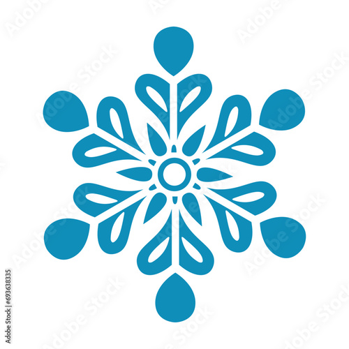 blue New Year snowflake