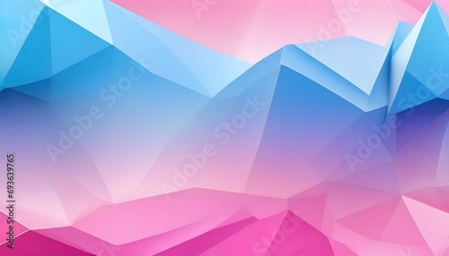 Abstract 3d texture, blue pink crystal glass background illustration, faceted texture with gradient, macro panorama, wide panoramic polygonal wallpaper
