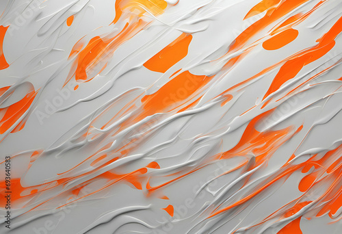 Dipinto a tempera arancione e bianco, in stile arte moderna photo