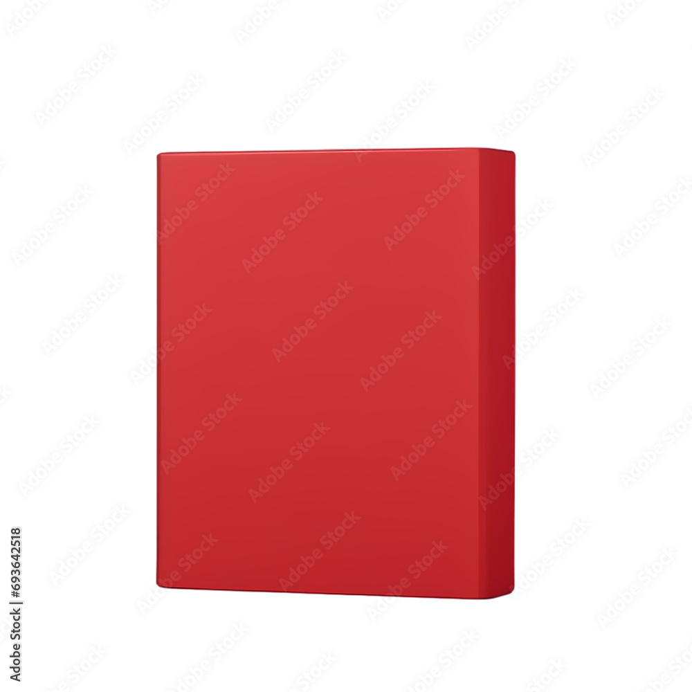 Red box isolated on transparent background Red box isolated on transparent background
