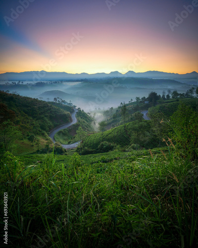 sunrise in the mountains