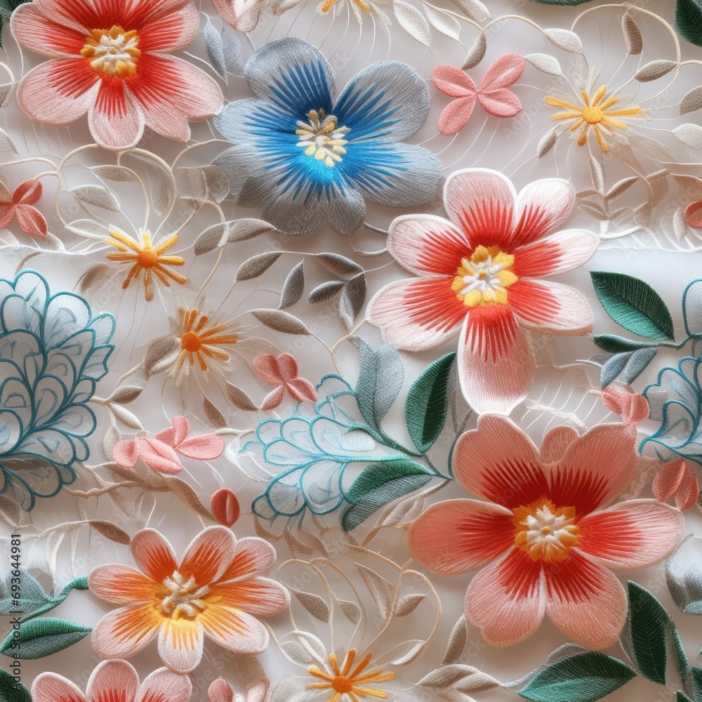 Seamless pattern floral texture