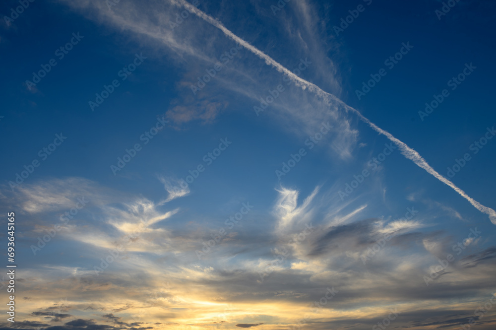 blue sunset sky with clouds over the Mediterranean sea in winter 1 blue sunset sky with clouds over the Mediterranean sea in winter 1