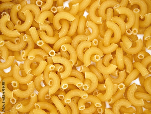 Macaroni Background - Texture - Closeup Photography - Uncooked Pasta Noodles