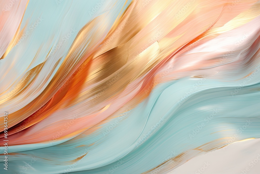 mixed color brush stroke on a white background Generative AI mixed color brush stroke on a white background Generative AI