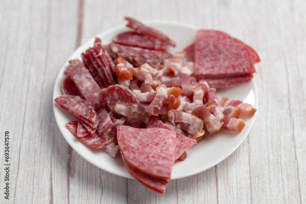 Variety of meat slices, ideal for sandwiches.