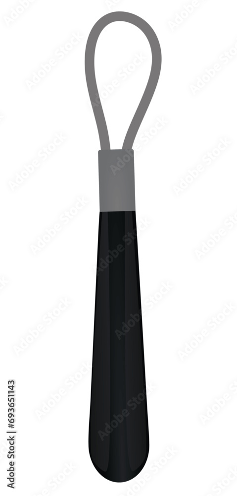 Fototapeta premium Metallic shoe horn helper. vector
