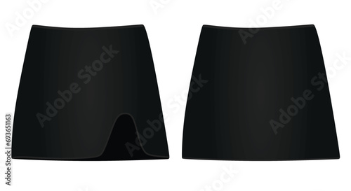Black mini skirt. vector illustration photo