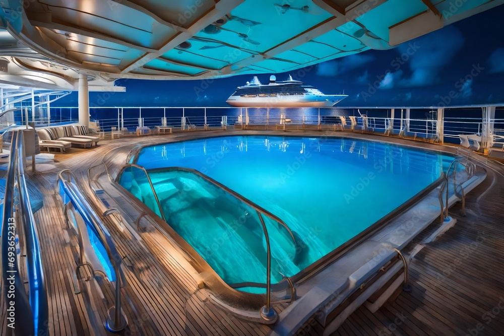 Fototapeta premium swimming pool in hotel