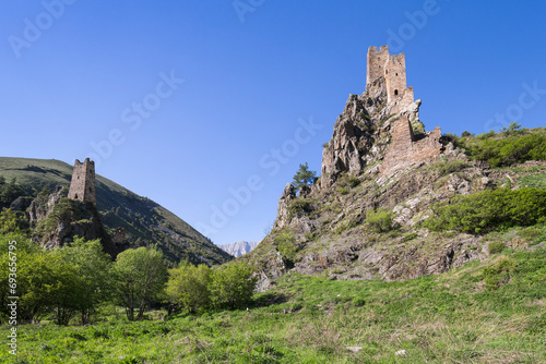 Vovnushki - complex of medieval Ingush guard towers photo