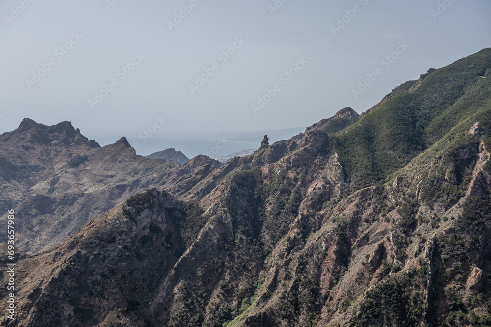Obraz premium Anaga mountains in sunshine on Tenerife