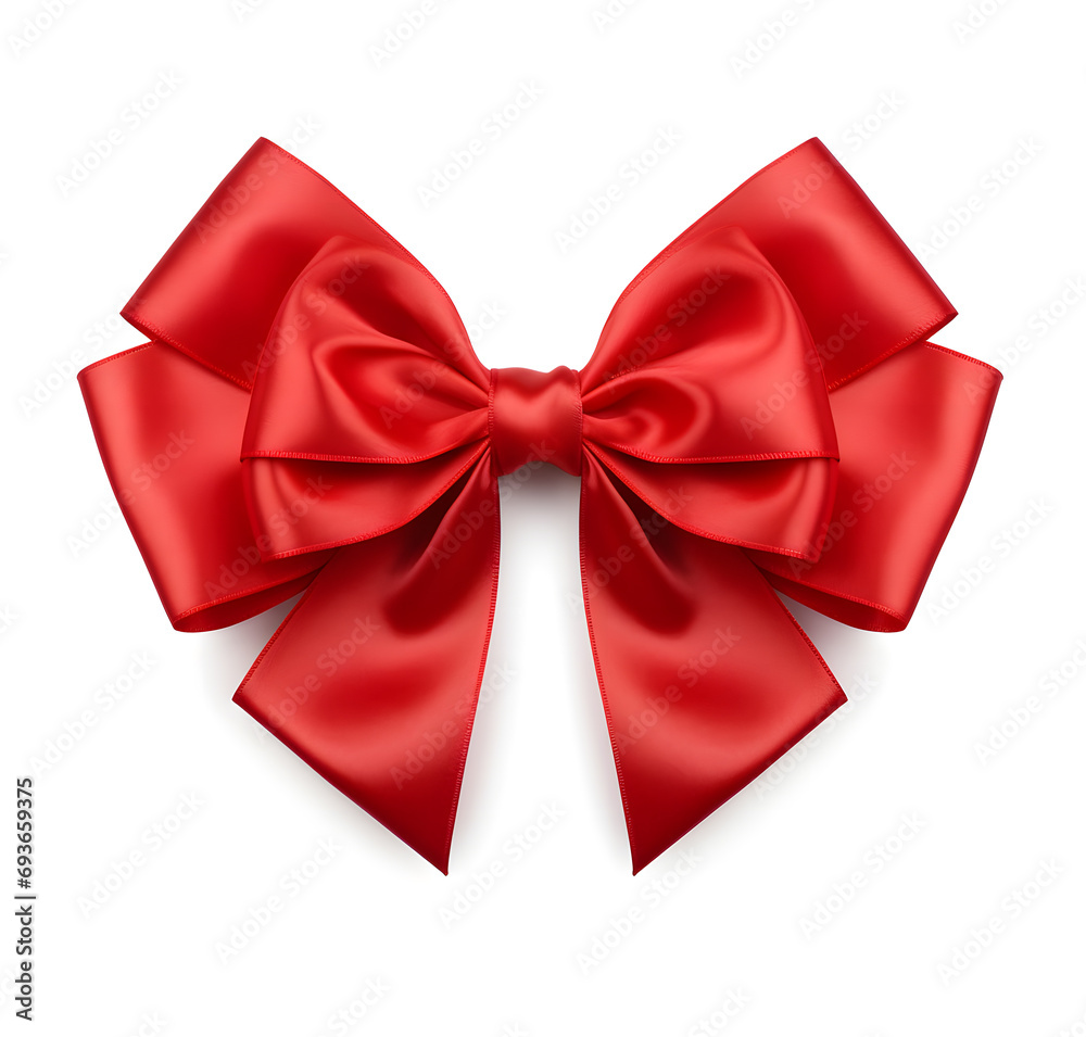 Red bow isolated isolated on white background Red bow isolated isolated on white background