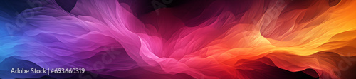 Abstract colorful banner background with a grainy texture, color gradient, and copy space for text. photo