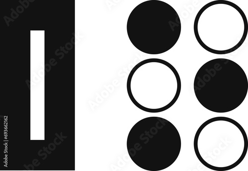 World Braille Day, Vector dotted type for blind disabled people, braille aplhabet,