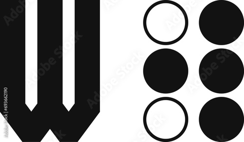 World Braille Day, Vector dotted type for blind disabled people, braille aplhabet,