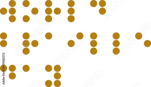 World Braille Day, Vector dotted type for blind disabled people, braille aplhabet,