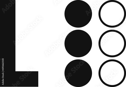 World Braille Day, Vector dotted type for blind disabled people, braille aplhabet,