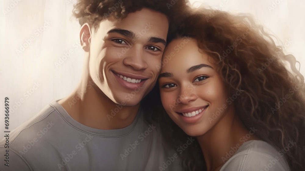 beautiful smiling couple dreamy haze beautiful smiling couple dreamy haze