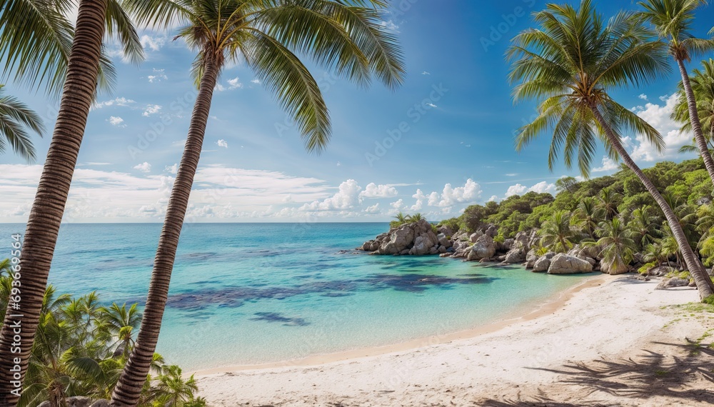 Obraz premium beach with palm trees