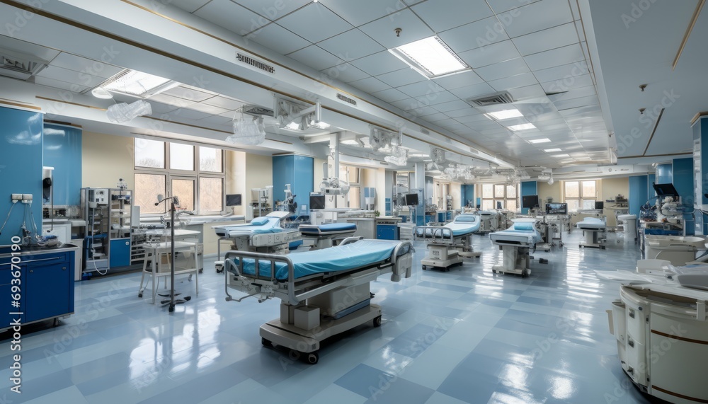 Cutting edge equipment and advanced medical devices in a state of the art operating room Cutting edge equipment and advanced medical devices in a state of the art operating room