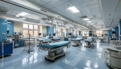 Cutting edge equipment and advanced medical devices in a state of the art operating room