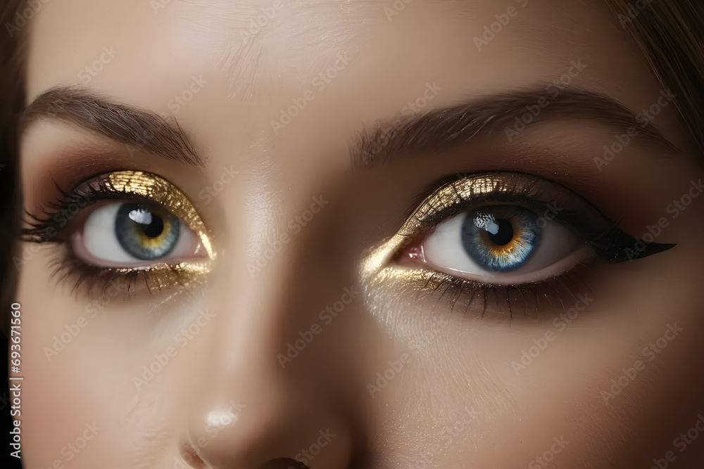 Fototapeta premium exotic eyes - close-up of a beautiful woman