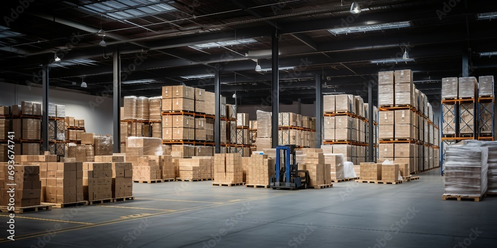 warehouse with forklift warehouse with forklift