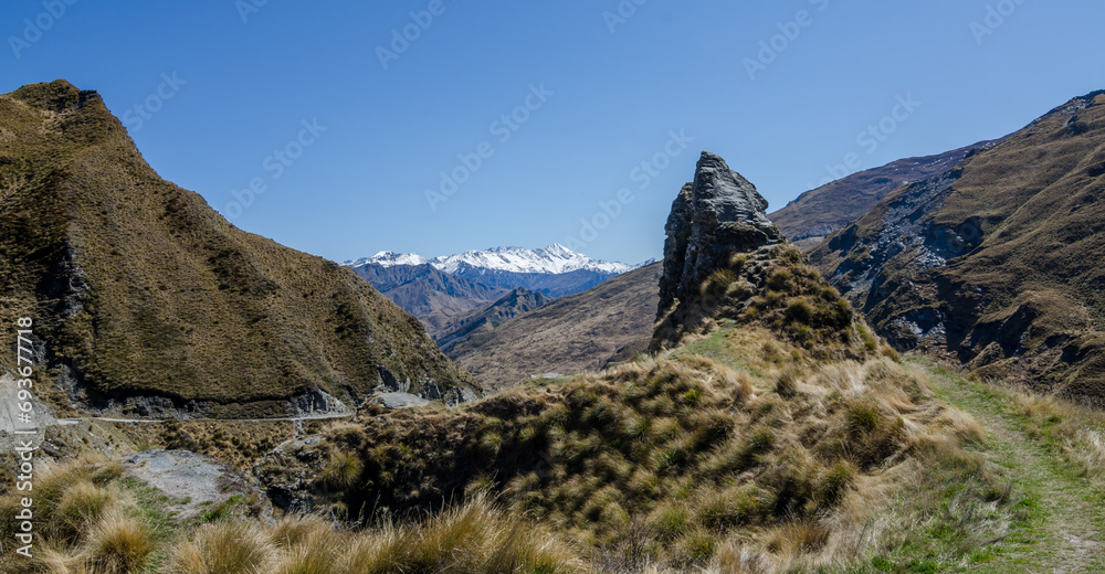 Skipper Canyon and road near Queenstown New Zealand