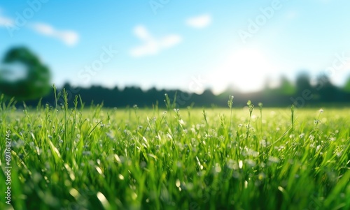 a field with grassy grass in summer time