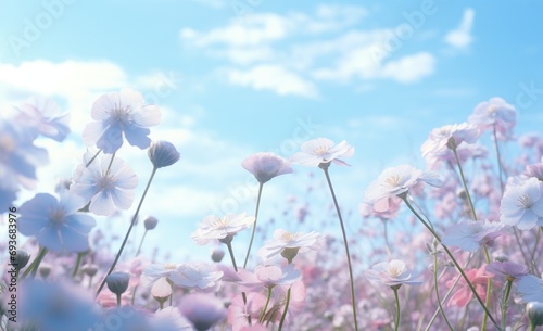 an animation that shows a field of flowers © olegganko