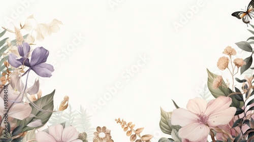 Botanical Symphony with large copy space