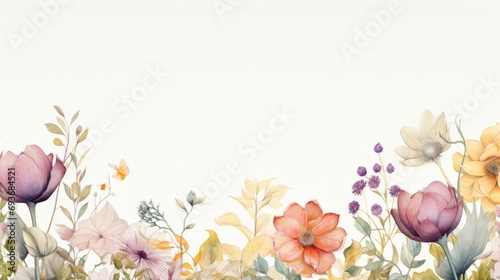 Botanical Symphony with large copy space