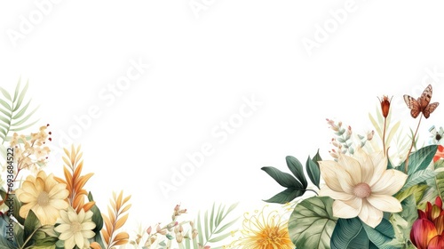 Botanical Symphony with large copy space
