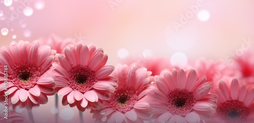 gerbera flowers on bokeh background