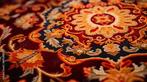 The carpet, as an art, in the emphasized macro raising