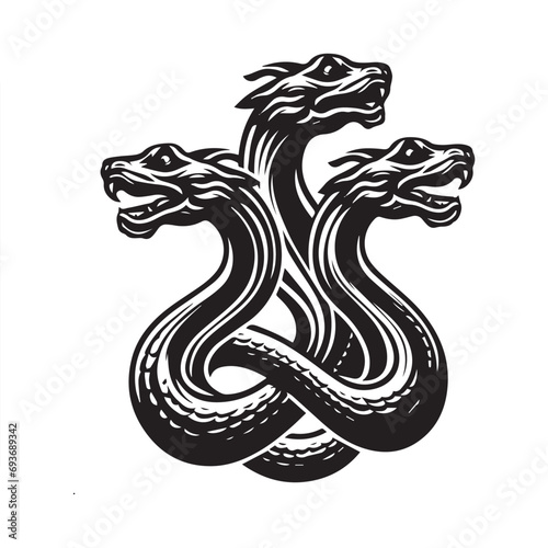 creature, danger, design, dragon, emblem, esport, face, fantasy, fenix, fly, game, head, hydra, legend, medieval, monster, mythology, power, sport, tattoo, vector, wild