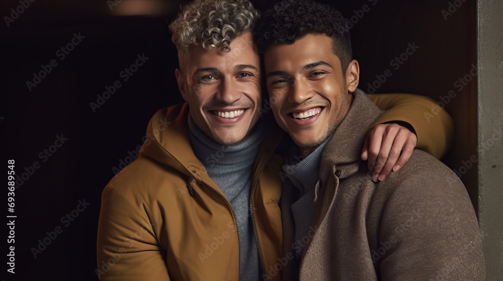 Obraz premium beautiful smiling gay couple