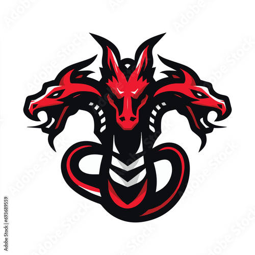 creature, danger, design, dragon, emblem, esport, face, fantasy, fenix, fly, game, head, hydra, legend, medieval, monster, mythology, power, sport, tattoo, vector, wild