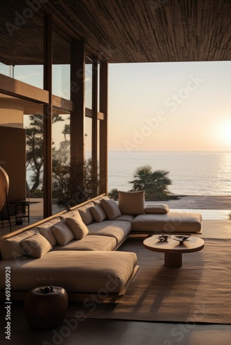 A modern living room connec...