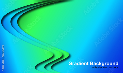 Background with beautiful gradient with elevation contour