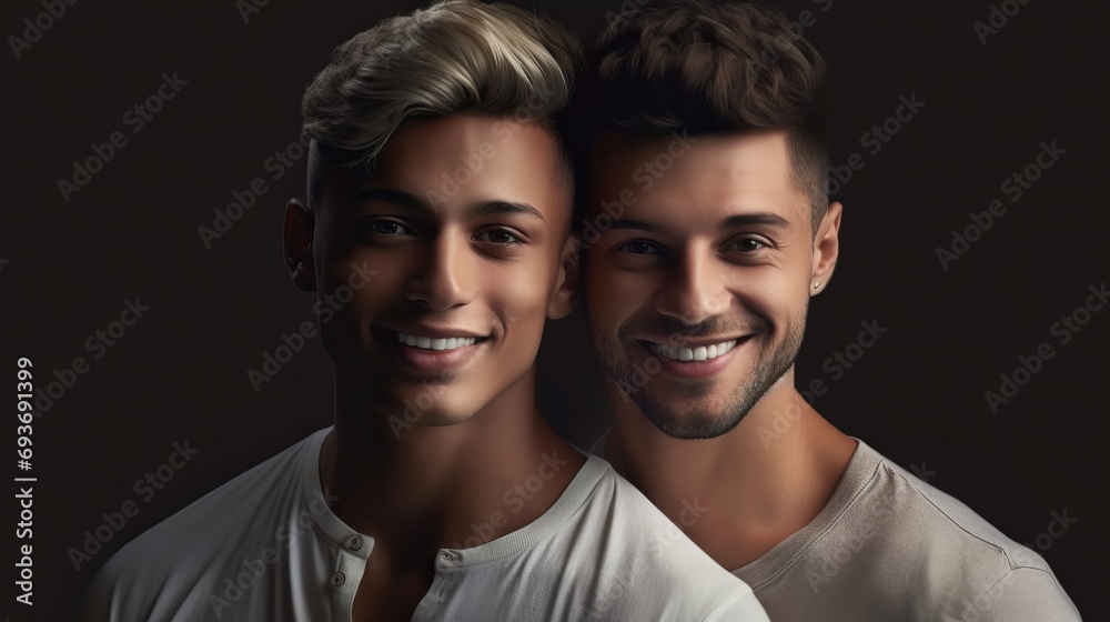 Fototapeta premium beautiful smiling gay couple