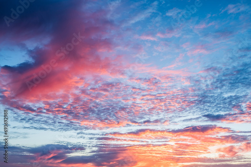 deep twilight cirrocumulus sky