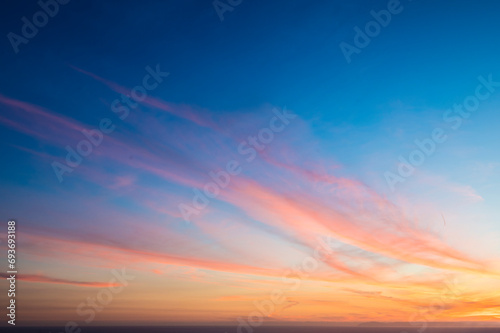 color changing sunset sky