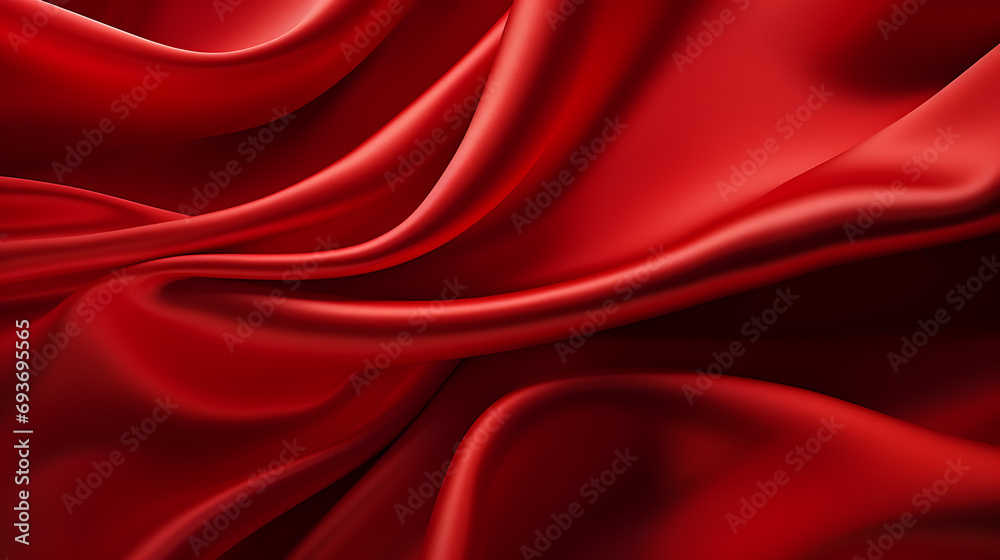 red wave background fabric folds wallpaper illustration