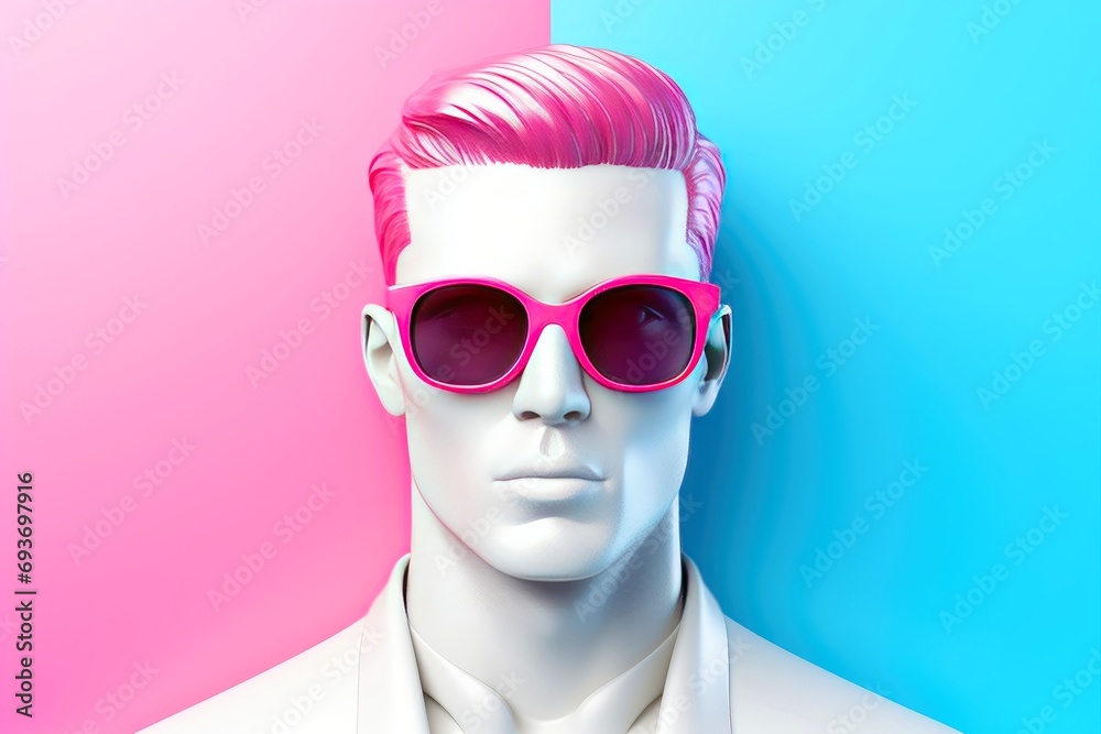 Abstract 3d human character, happy new year concept Abstract 3d human character, happy new year concept