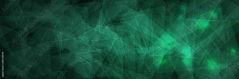 Fototapeta premium Abstract green polygonal background. Vector Illustration for your design